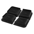 Hanihua 4 Pack Bed Risers 1 Inch Furniture Risers 2 Inch Black, Heavy Duty Bed Lifts Risers For Table, Sofa, Chair, Couch, Desk,