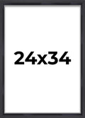 24x34 Shadow Box Frame Contemporary Black | 1'' Depth of Usable Space| Interior Size 24x34 or 34x24 Inches| UV Resistant Acrylic