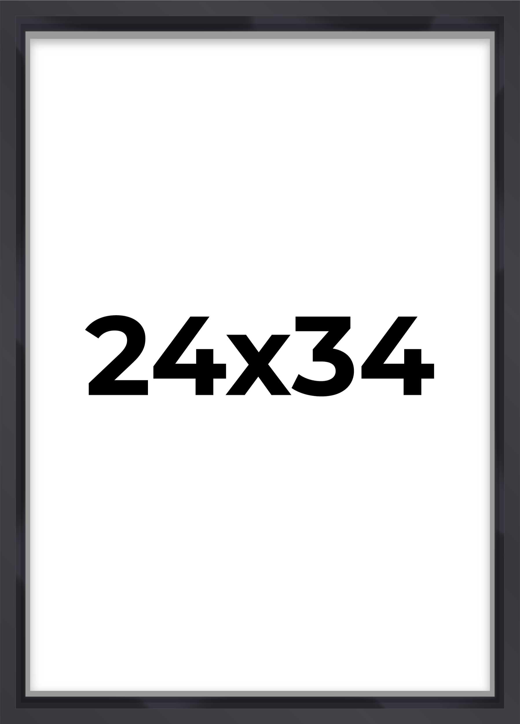 24x34 Shadow Box Frame Contemporary Black | 1'' Depth of Usable Space| Interior Size 24x34 or 34x24 Inches| UV Resistant Acrylic