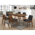 Coaster Furniture Redbridge Tufted Back Natural Walnut and Black (Set of 2) Side Chair 106596