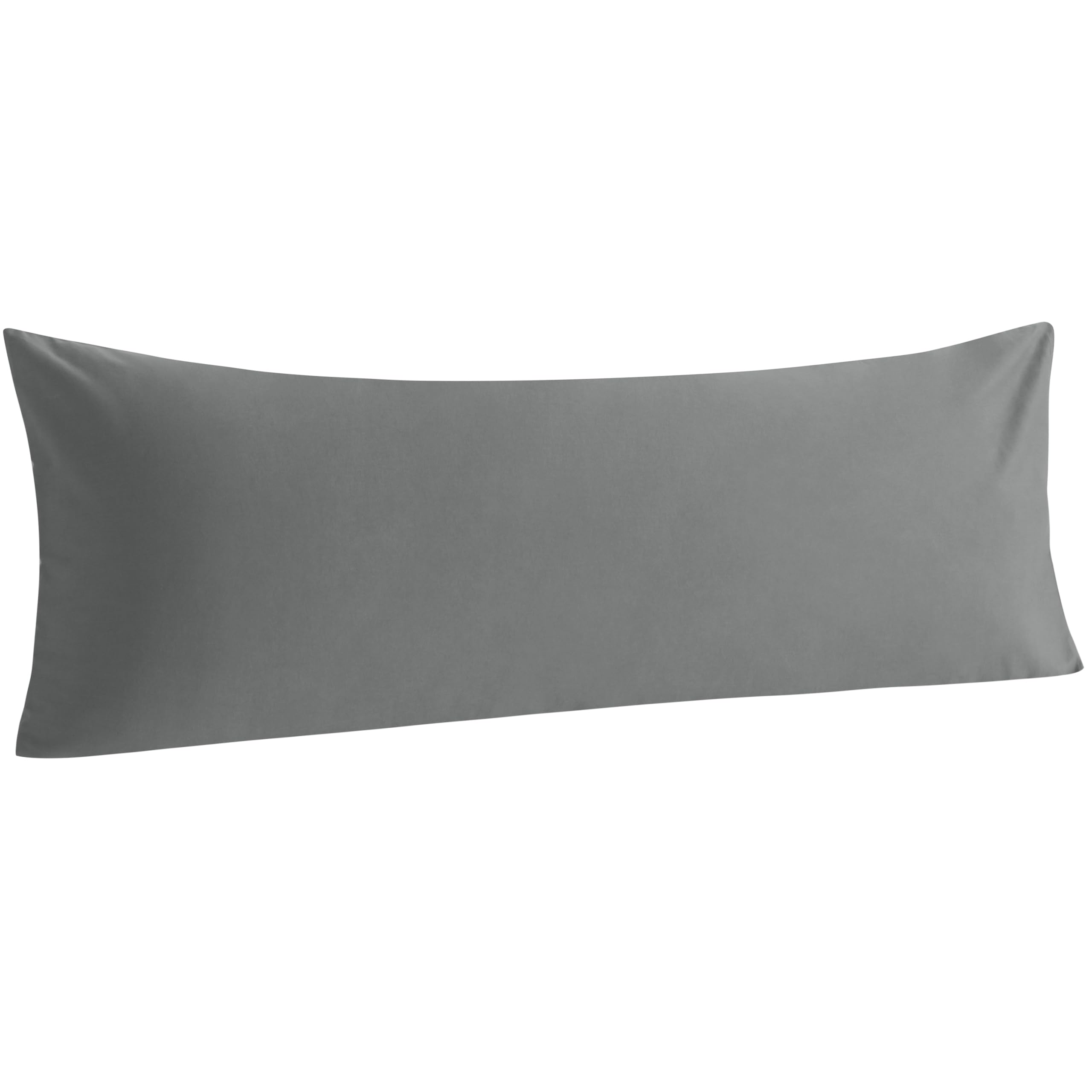 Ntbay Body Cotton Pillowcase - Envelope Closure 20X54 Pillowcase, Breathable And Soft Bed Pillow Case, Grey