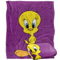 Looney Tunes Blanket, 50x60, Tweety Bird Character Silky Touch Super Soft Throw
