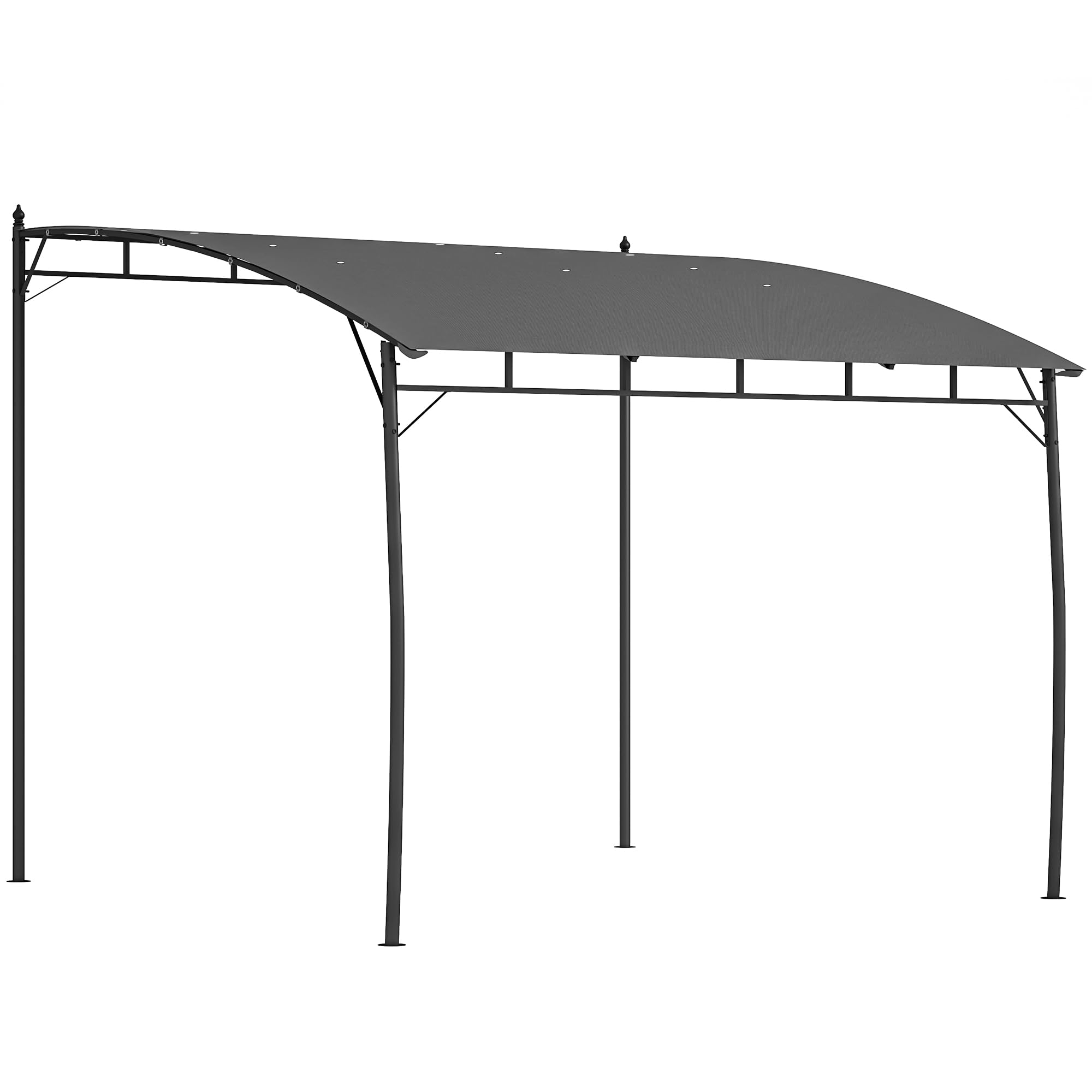 Outsunny 10 x 10 Outdoor Pergola Gazebo with UV-Resistant Canopy and Metal Frame, Sun Shade Shelter for Porch, Patio, Deck, Ba