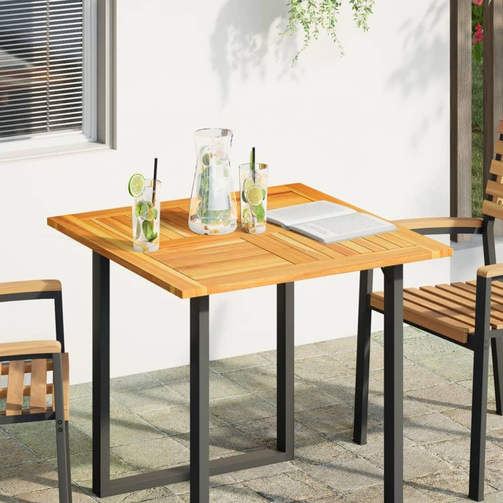 vidaXL Square Solid Wood Acacia Table Top 31.5&quot;x31.5&quot;x0.9&quot; - Rustic Garden Dining Replacement Surface