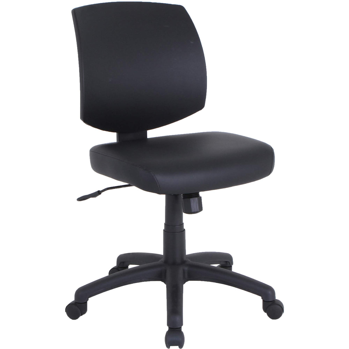 Lorell PVC UpholsteryTask Chair, Black