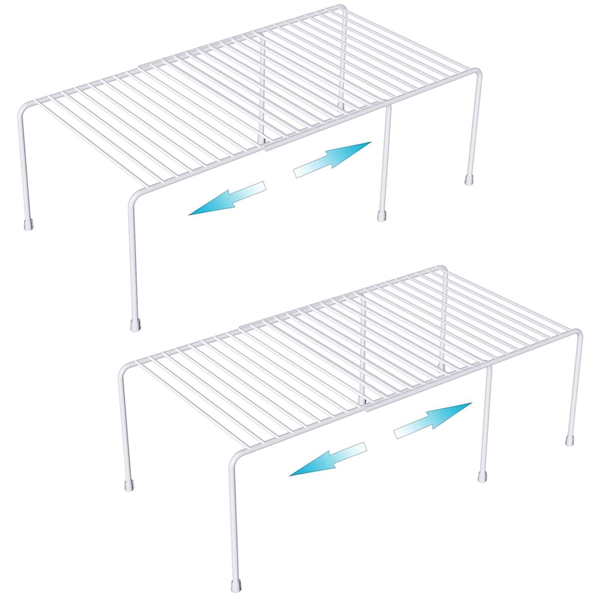Homics Expandable Cabinet Storage Organizer Shelf, Freezer Shelf Kitchen Cabinet Pantry Spice Rack for Plate Cup Organizer with 