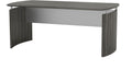 Mayline MND72LGS Medina Curved End Desk, 72"W, Gray Steel Laminate