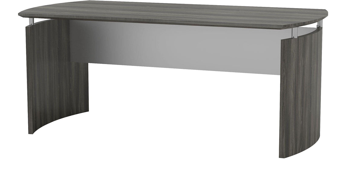 Mayline MND72LGS Medina Curved End Desk, 72&quot;W, Gray Steel Laminate