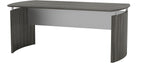 Mayline MND72LGS Medina Curved End Desk, 72"W, Gray Steel Laminate