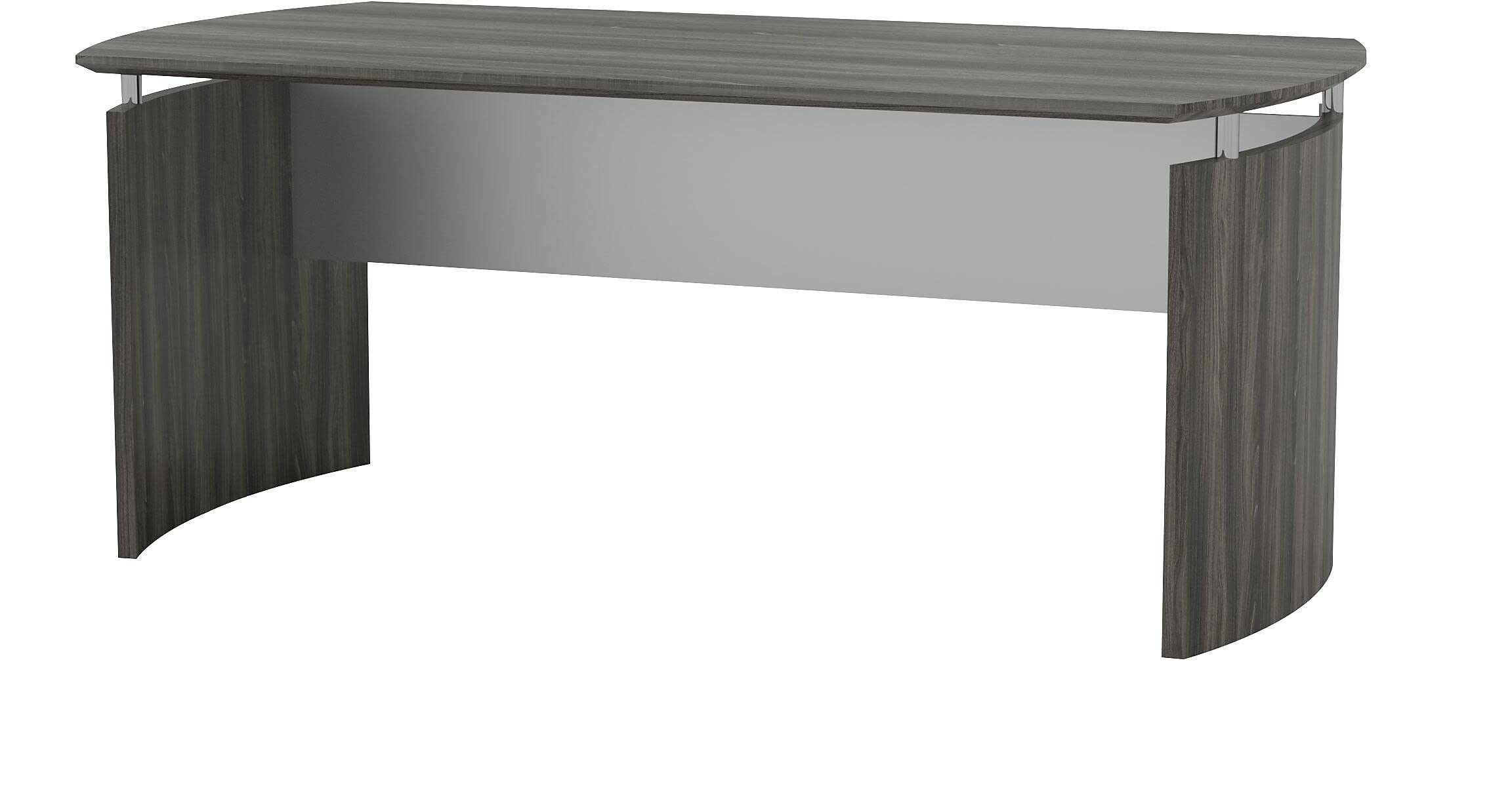 Mayline MND72LGS Medina Curved End Desk, 72"W, Gray Steel Laminate