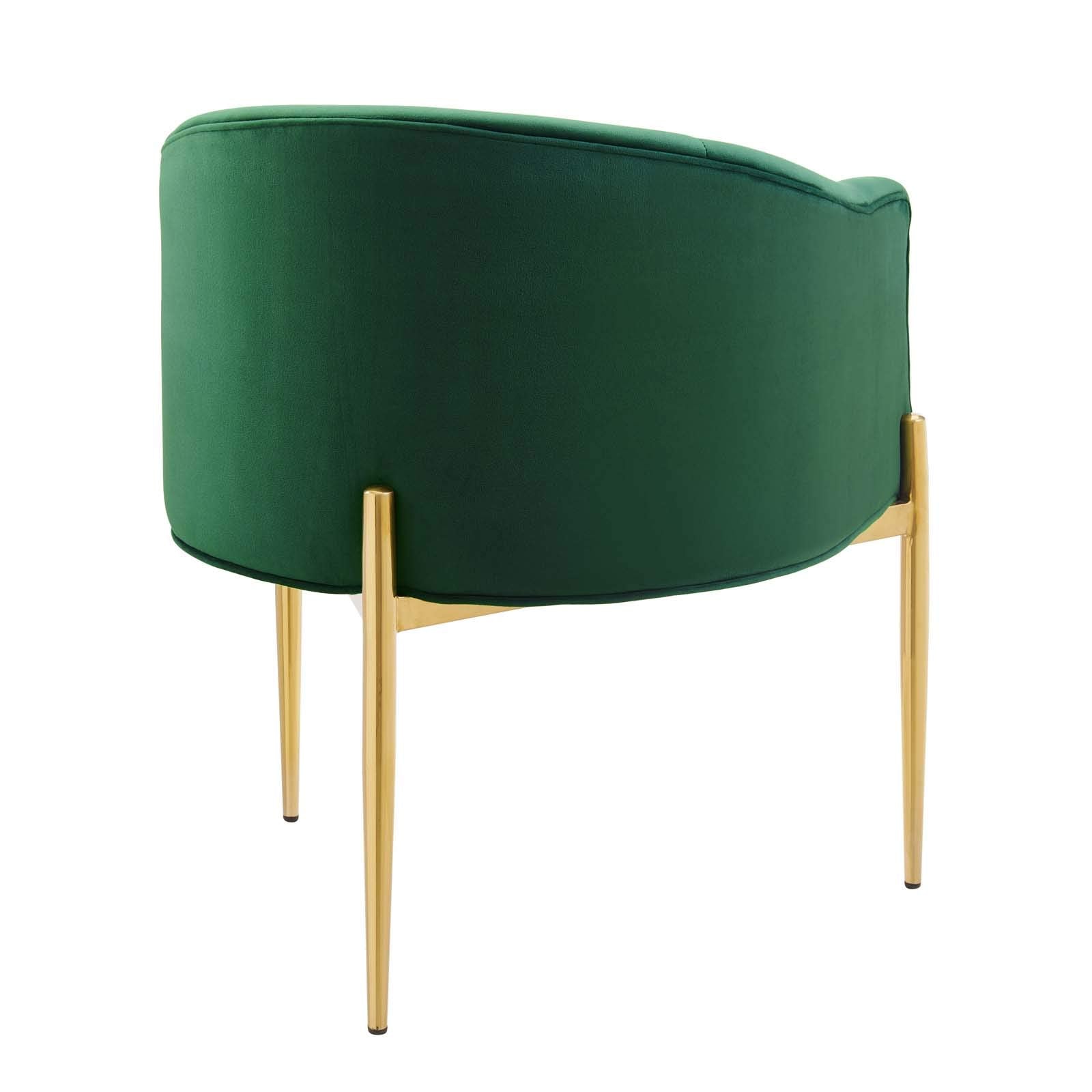 Modway Savour Tufted Performance Velvet Accent Chair In Emerald
