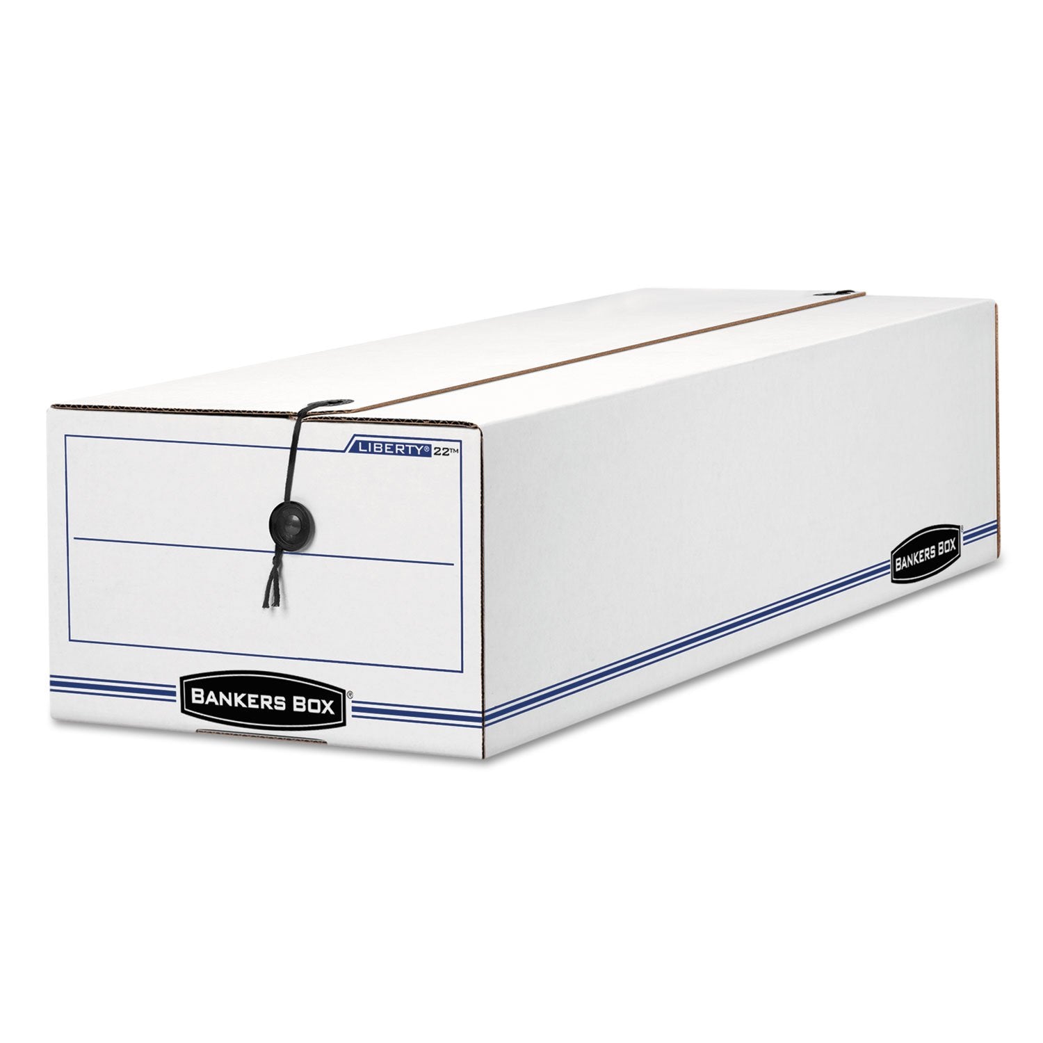 Bankers Box 12 Pack Liberty Record Form Storage Boxes, Standard Setup, String And Button, 9 1/2 X 23 1/4 X 6 Inches