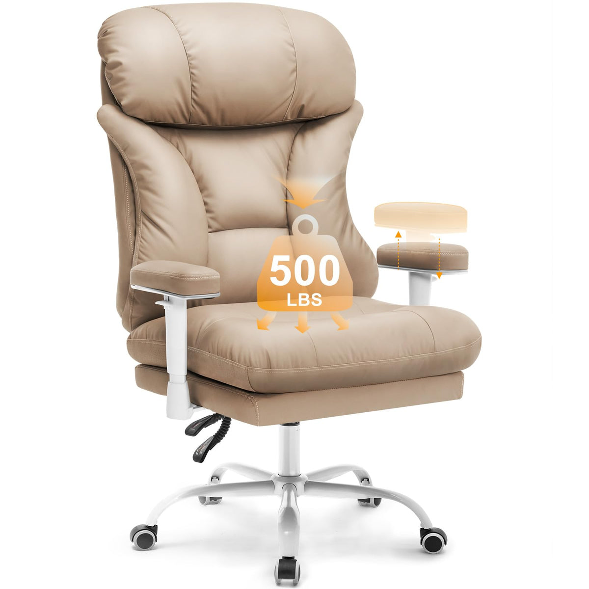 Estevo Office Chair,Executive Chair,Ergonomic Big And Tall Chairs 500Lbs,Home Office Desk Chairs With Tilt Lock,Comfortable Chai