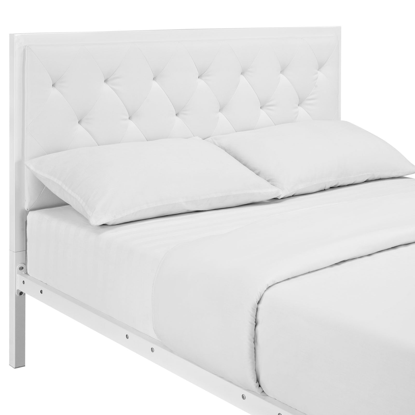 Modway Mia Queen Vinyl Bed In White White
