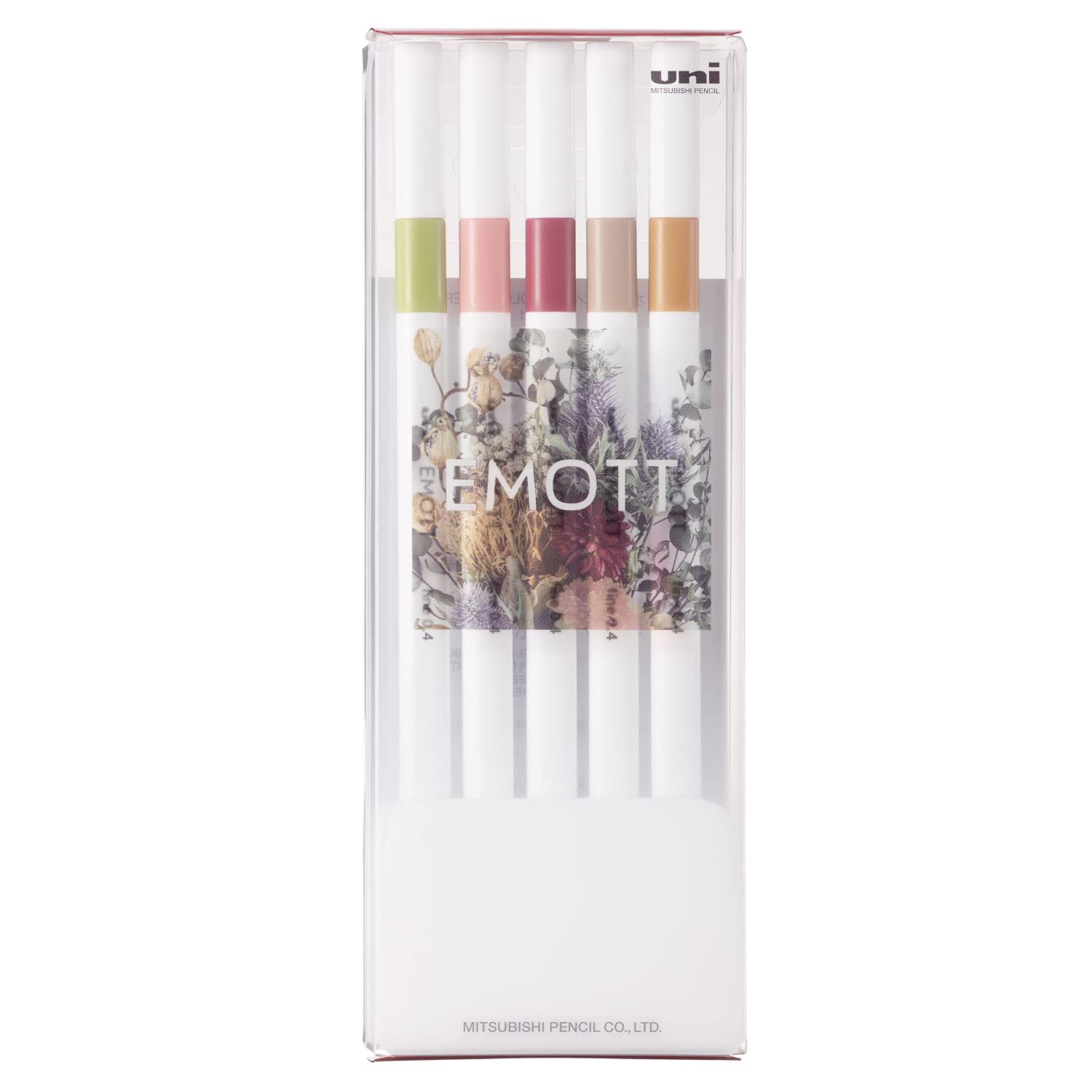 Uni Emott 5 Colors Set No.10, Botanical Color (Pemsy5C.No10)