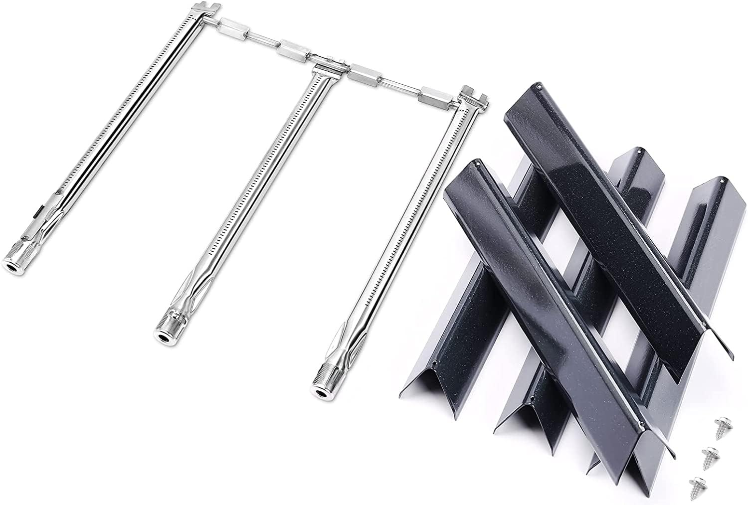 Qulimetal 69787 Grill Burner And 7636 Flavorizer Bars For Weber Spirit 300 And Gs4 Spirit Ii 300, Spirit E/S-310 E/S-320 E/S-330