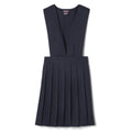French Toast Big girls V-Neck Pleated Jumper, Navy, 7