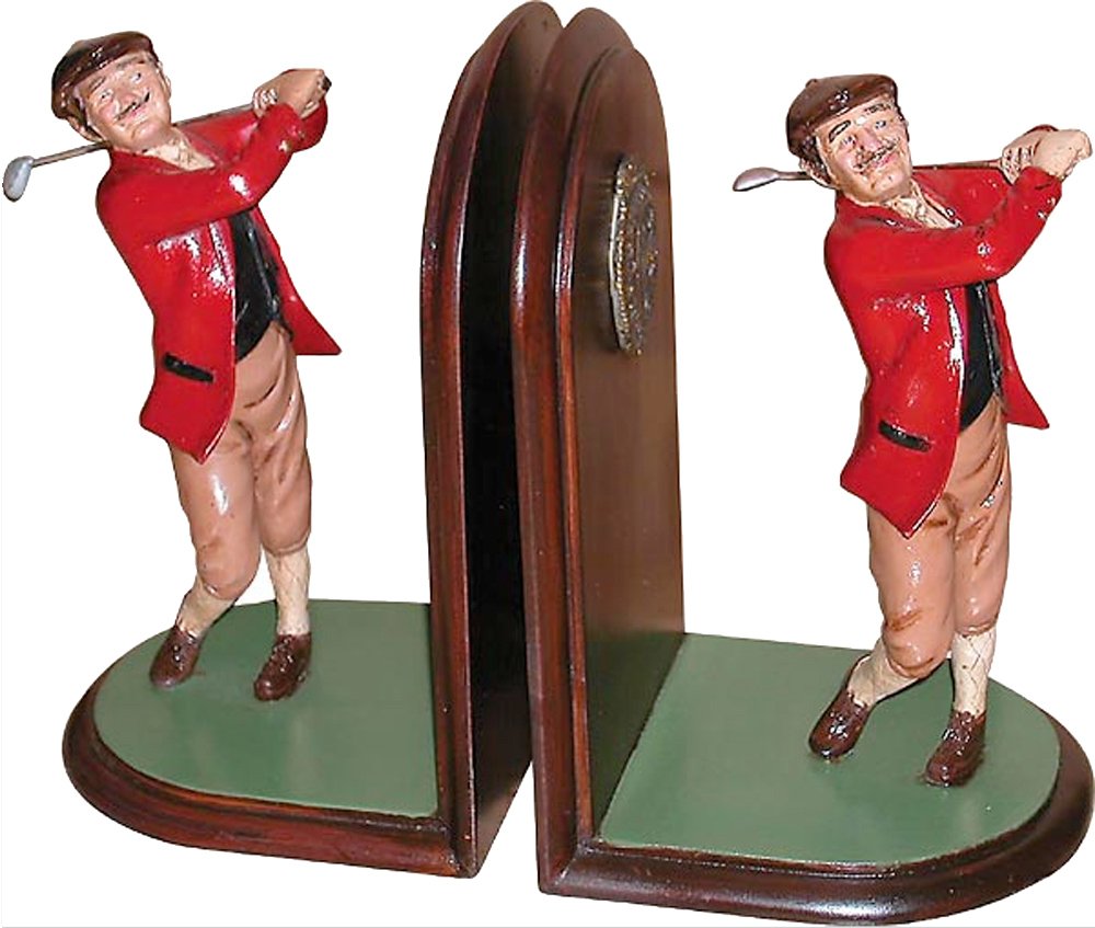 Whimsical Treasures Afd Golfer Swing Bookends