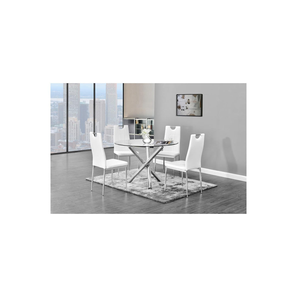 Best Master Furniture Crystal Dining Chairs Set Of 2, White
