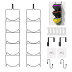 LINFIDITE 10 Pack Hat Rack Hanger Holder Organizer Flexible Multi Hook Wall Mounted Over Door Baseball Cap Display Storage Rack 