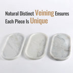 Koville African Natural Marble Tray, 12'' Vanity Decorative Tray Wabi Sabi Decor For Home, Countertop Organizer, Catchall Tray F