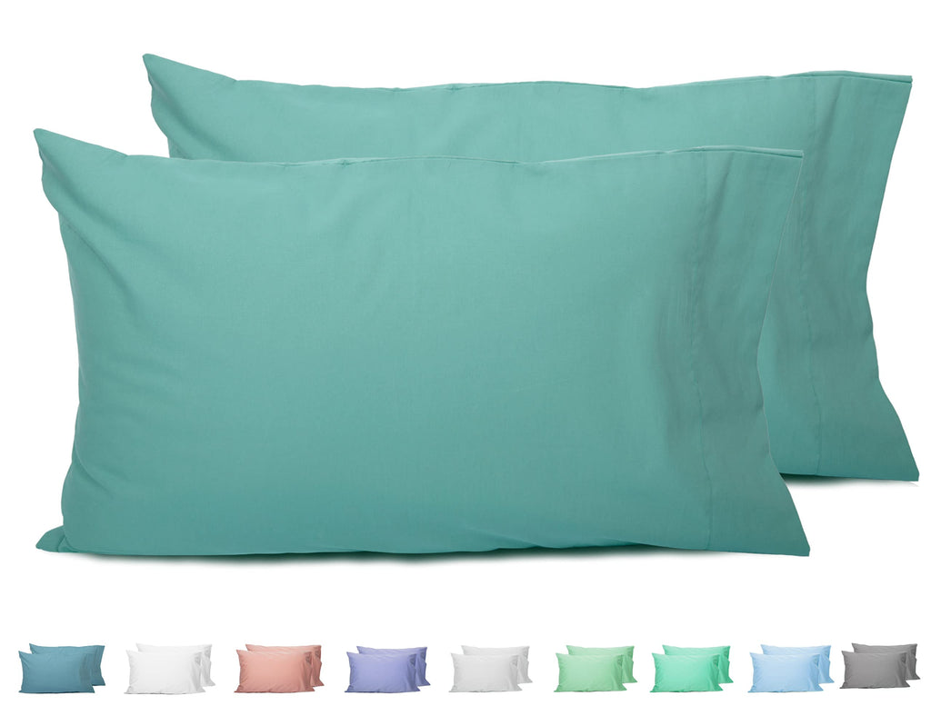 Sunflower Queen Pillowcases Set Of 2, 100% Cotton Queen Pillow Cases 2, 20  30 Inches Lagoon, Soft And Breathable