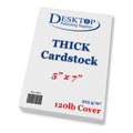 Thick Heavy Duty 120Lb Cover Cardstock - 5' X 7' Bright White - 325Gsm 15Pt Thick Paper - Index, Flash & Post Card Stock (250