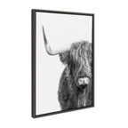 Sylvie Highland Cow Framed Canvas by Amy Peterson Art Studio