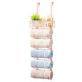 HapiRm Over Door Towel Rack - 6-Tier Wall Mount Towel Holder Storage Organizer with Metal Shelf Storage Basket for Small Bathroo