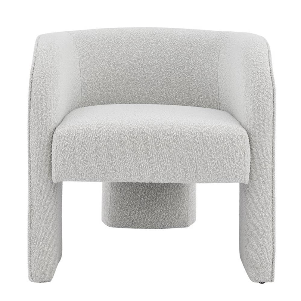 Npd Furniture And More Matteo Fabric Arm, Boucle Beige Accent Chair