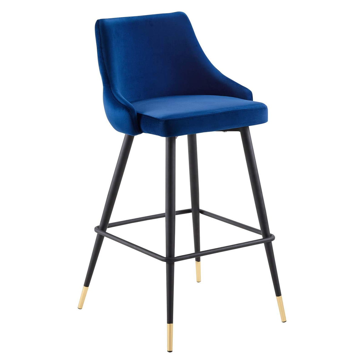 Modway Adorn Performance Velvet Bar Stool, Navy