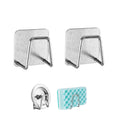 2Pack Adhesive Sponge Holder for Kitchen Sink  Stainless Steel Sink Caddy, Waterproof Kitchen Sponge Holder  Ideal for Organi