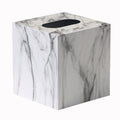 HOUSE DIARY Metal Square Tissue Box lid, Modern Facial Tissue Holder for Bathroom Vanity Tops, Bedroom Dressers, Nightstands, De