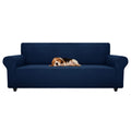 Znsayotx Stretch Oversized Couch Cover Universal Sofa Covers For Living Room Dogs Pet Furniture Protector Spandex Extra Large Sofa Slipcovers With Anti Slip Foam Sticks (Navy Blue, Xl Sofa)