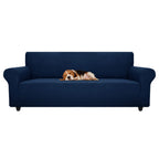 Znsayotx Stretch Oversized Couch Cover Universal Sofa Covers For Living Room Dogs Pet Furniture Protector Spandex Extra Large Sofa Slipcovers With Anti Slip Foam Sticks (Navy Blue, Xl Sofa)