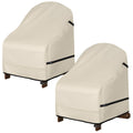 Porch Shield Waterproof Patio Adirondack Chair Cover 2 Pack Fits Outdoor Chairs 28W x 30D x 36H inch, Beige