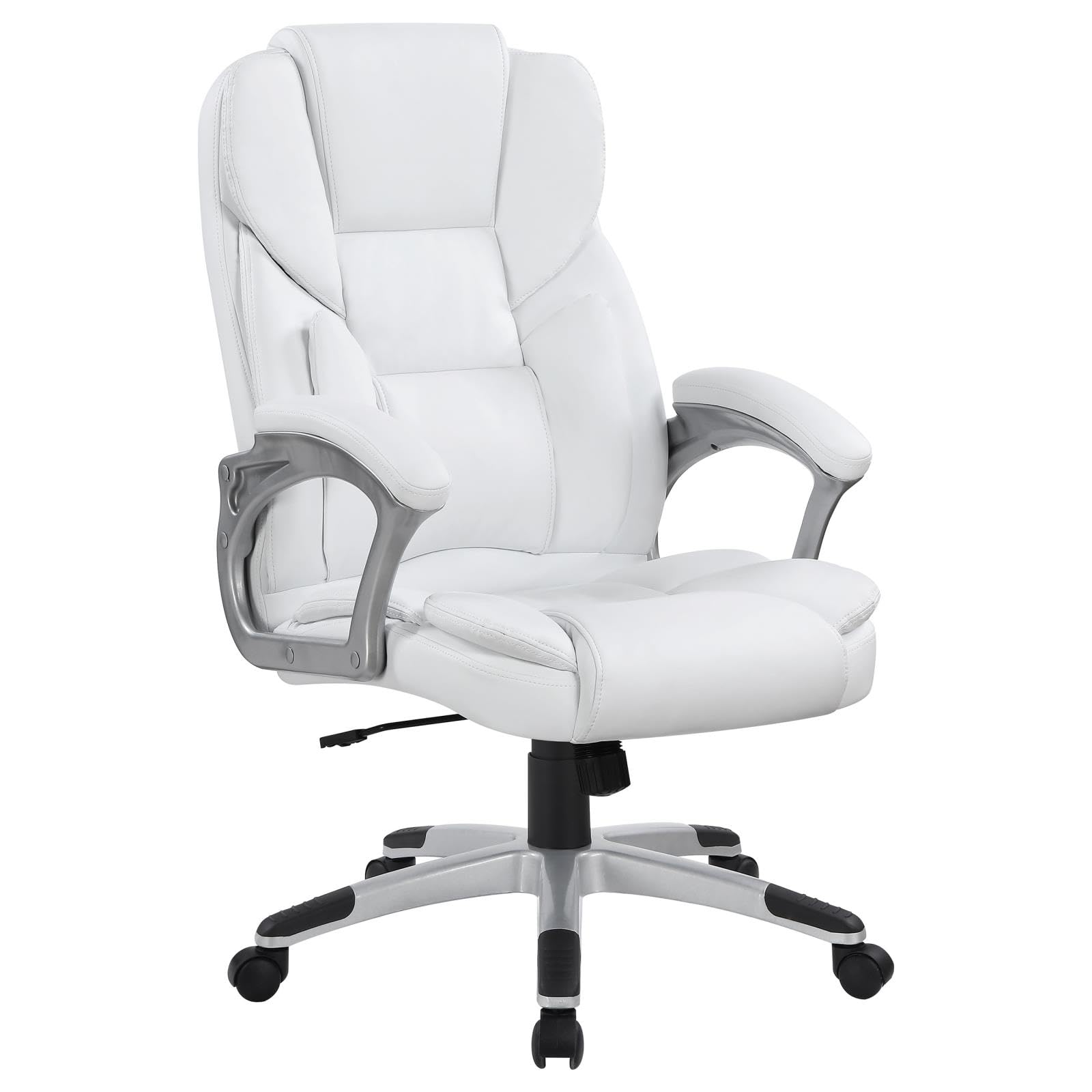 Coaster Home Furnishings Kaffir Adjustable Height Office Chair White and Silver