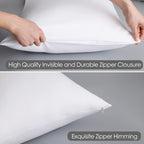100% Egyptian Cotton Pillow Protectors Set Of 4, 600 Thread Count King Size Bed Pillow Cases With Zipper, Sateen Weave Cooling P