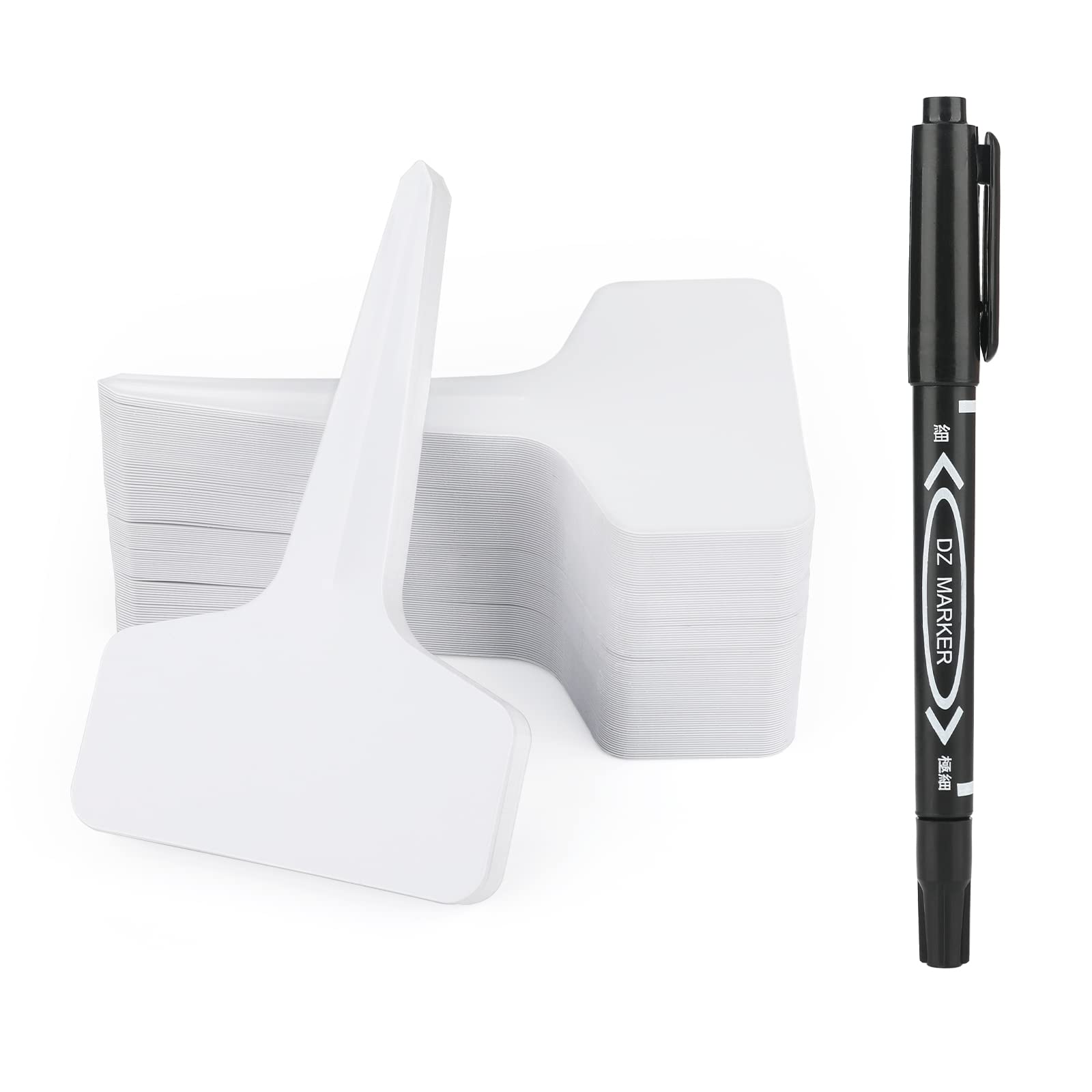 Kinglake Garden Plant Labels,Plant Tags Plastic Garden Labels,200 Pcs Garden Markers Vegetable Gardening Tags,T-Type Garden Seed