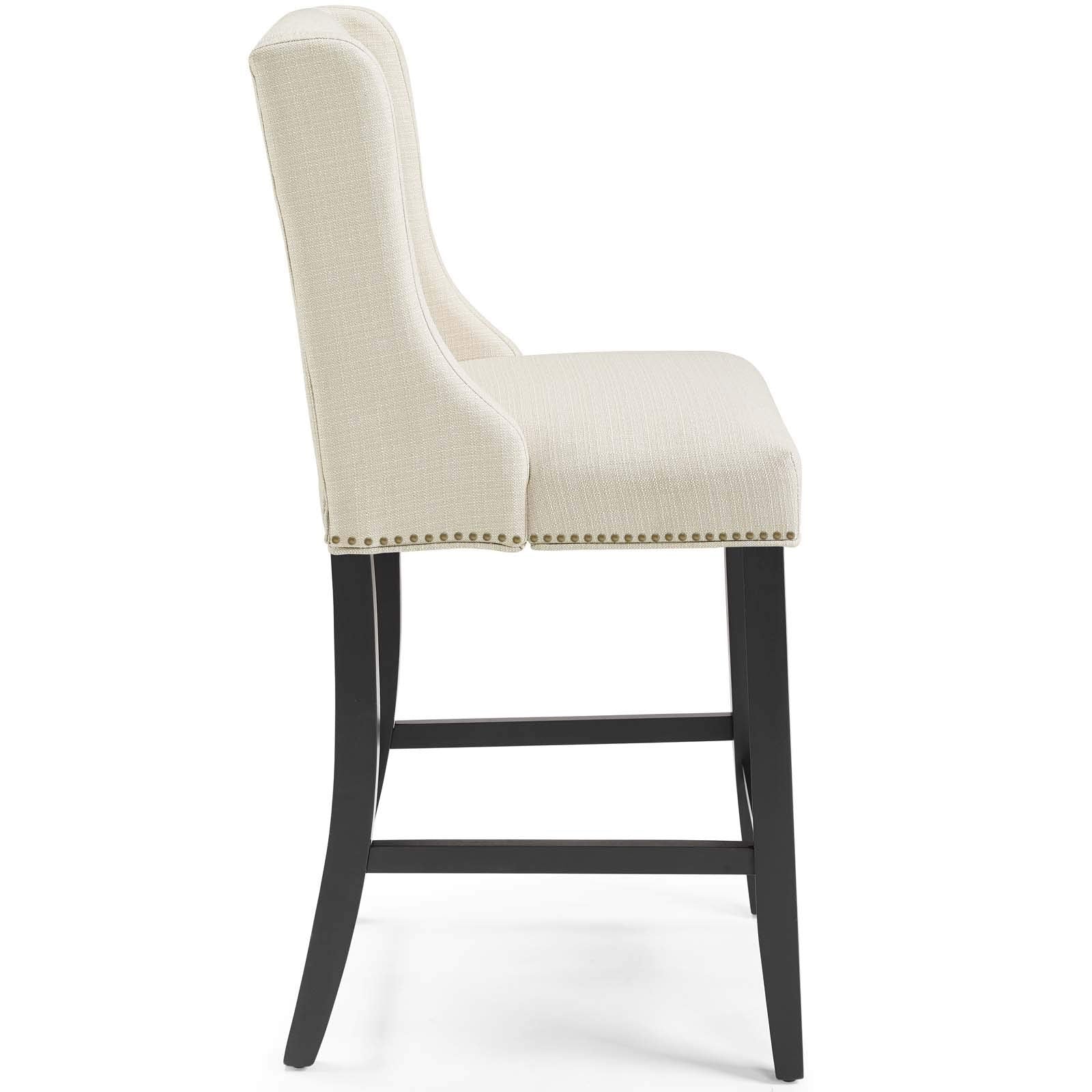 Modway Baron Fabric Upholstered Dining Counter-Height Bar Stool In Beige