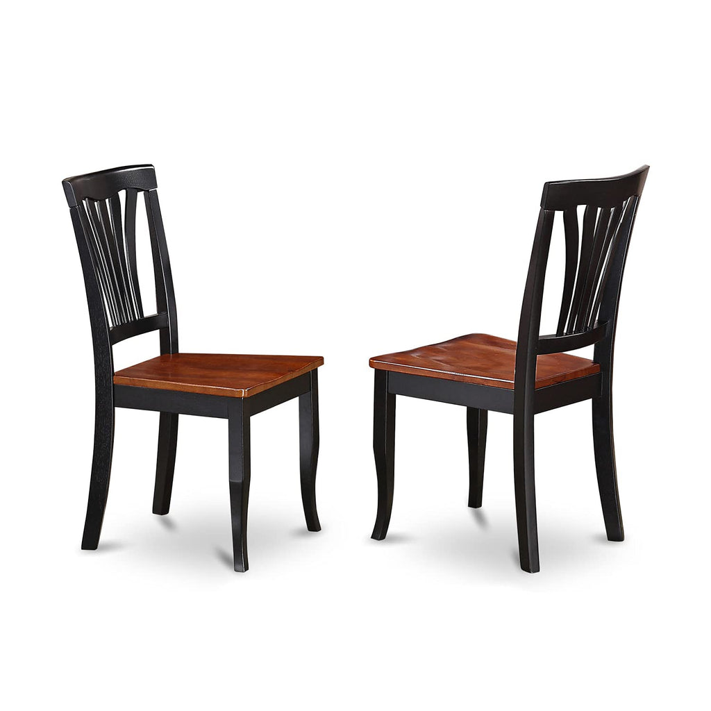 East West Furniture Anav3-Blk-Lc 3 Pc Kitchen Setin Black And Cherry