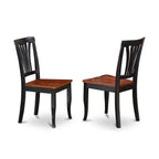 East West Furniture Anav3-Blk-Lc 3 Pc Kitchen Setin Black And Cherry