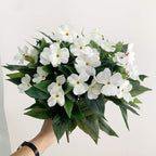 Lopkey Artificial Impatiens Bouquet Flower Patio Lawn Garden Wedding Photo Decor(2Pcs)