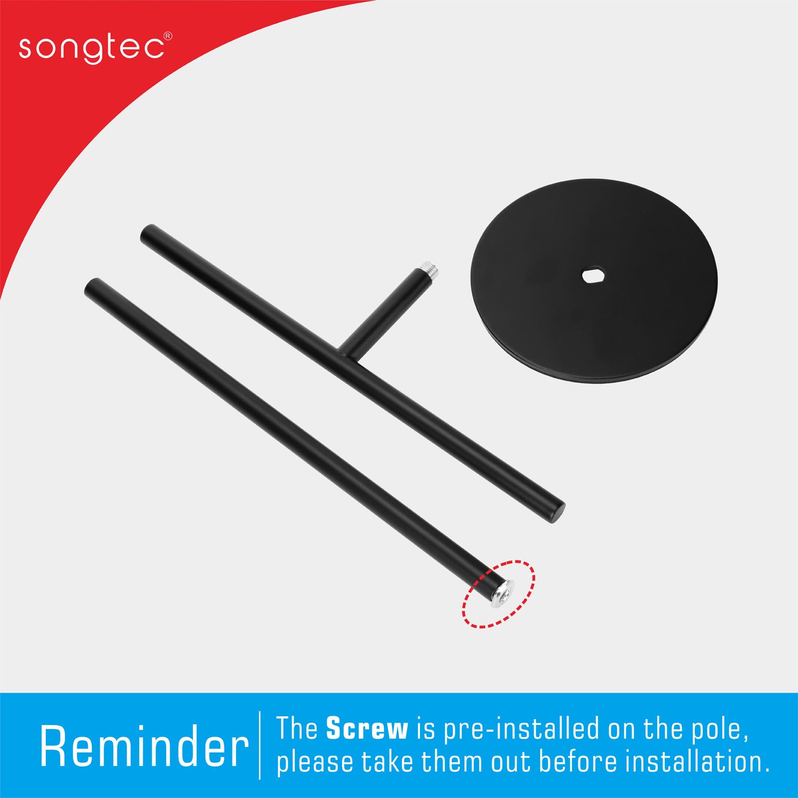 Songtec Hand Towel Holder Stand For Bathroom, Fingertip Towel Rack, Rust-Proof Accessories Jewelry Stand - Black