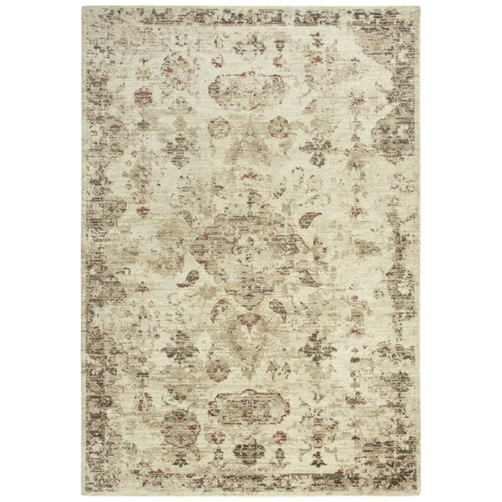 Rizzy Home Alora Decor Euphoria 3' X 5' Medallion Distress Beige/Brown/Rust Hybrid Area Rug