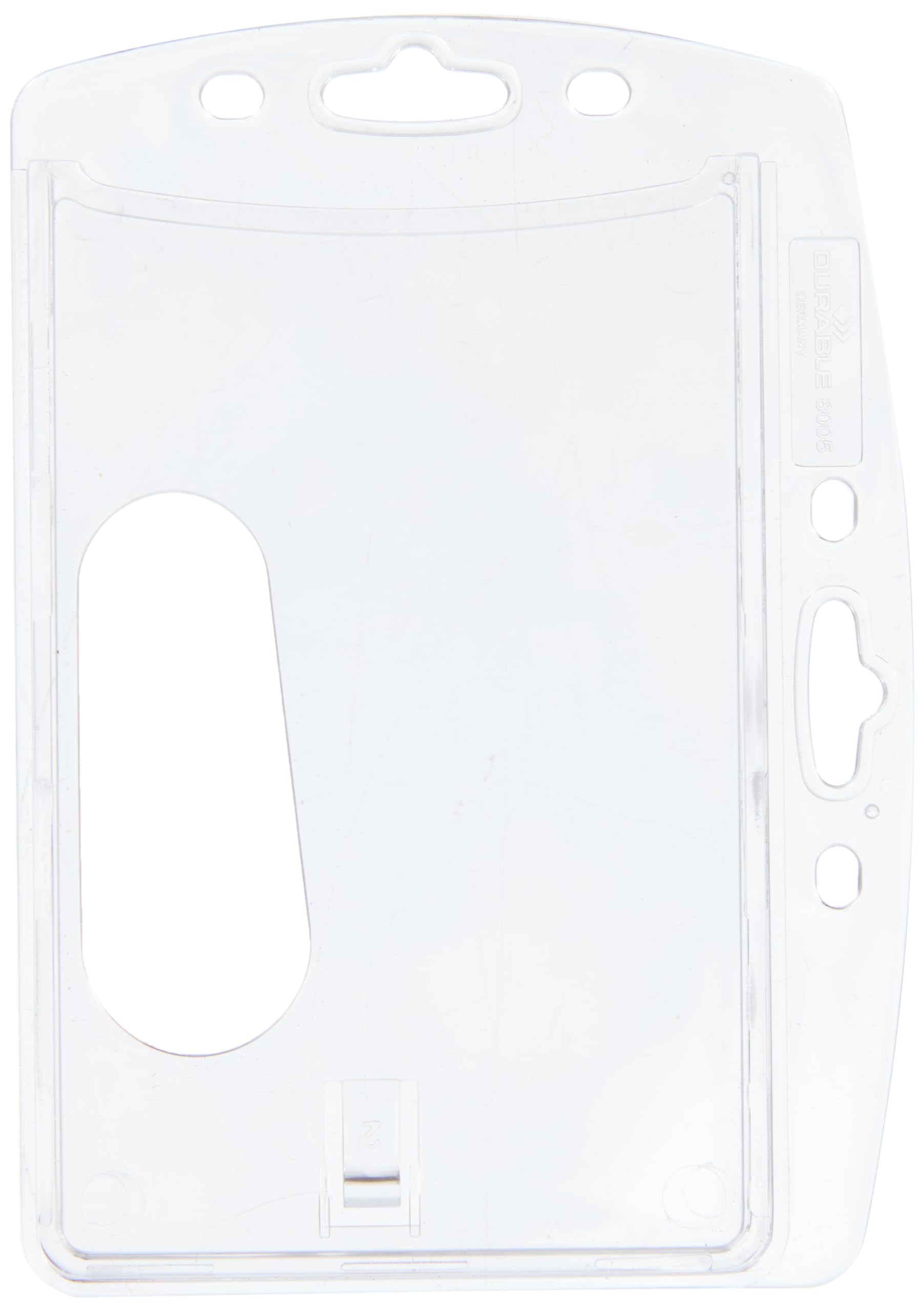 Durable Shell Style Single ID-Card Holder, Vertical or Horizontal Orientation, 0.20 x 4 x 2.75 , Clear (890519)