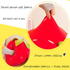 Cute Fruit Kids Pillow Stuffed Strawberry Plush Pillows Super Soft Girls Pillows Cushion Seat For Kids Toys (Red,7.8'/20Cm) 1 C