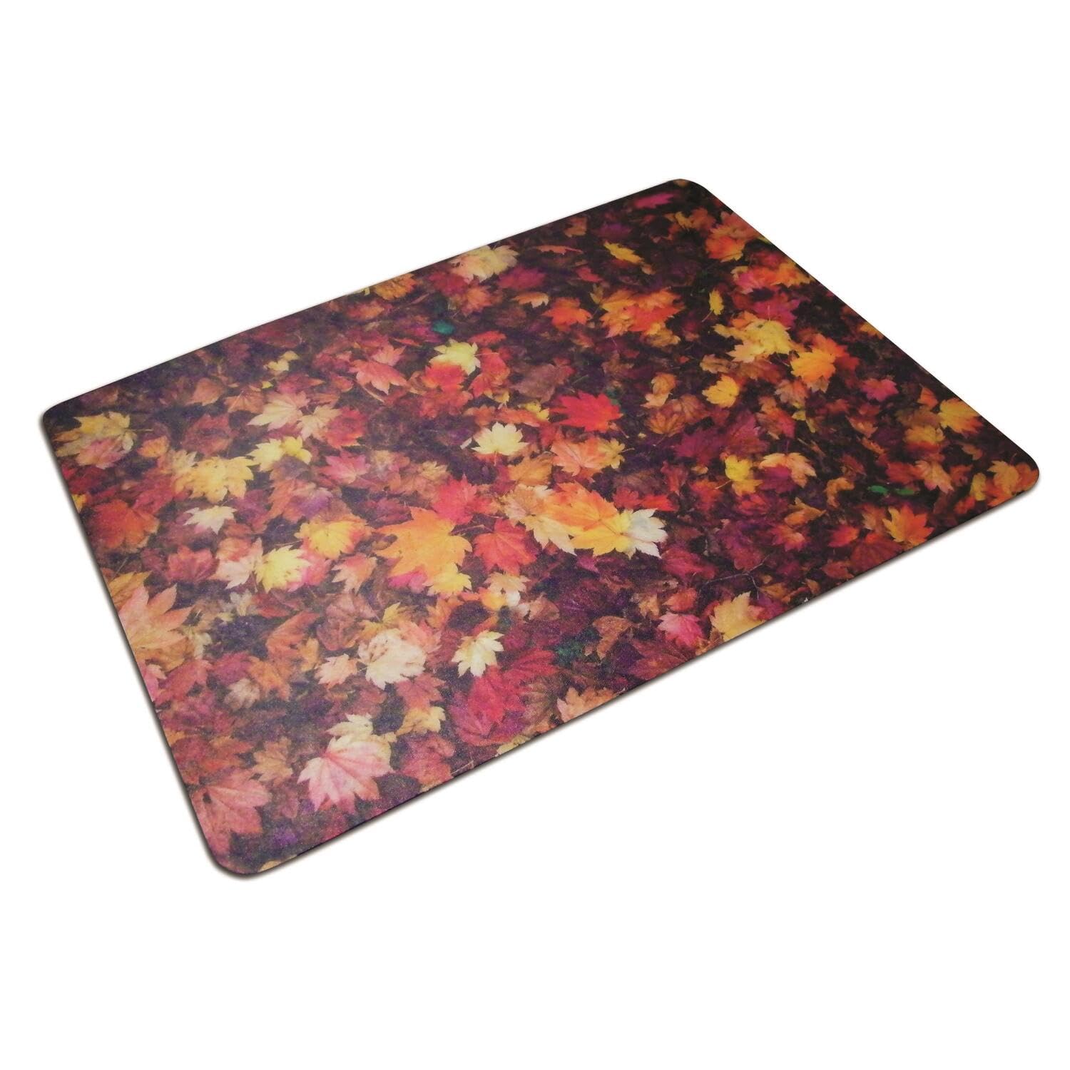 Floortex Colortex Photo Ultimat Rectangular General Purpose Mat in Autumn Leaves Design for Hard Floors & Low Pile Carpets (36" x 48"), Multicolor, FC229220ECAL