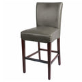 New Pacific Direct Milton Bonded Leather Counter Stool 26,Brown Legs,Vintage Gray,Fully Assembled
