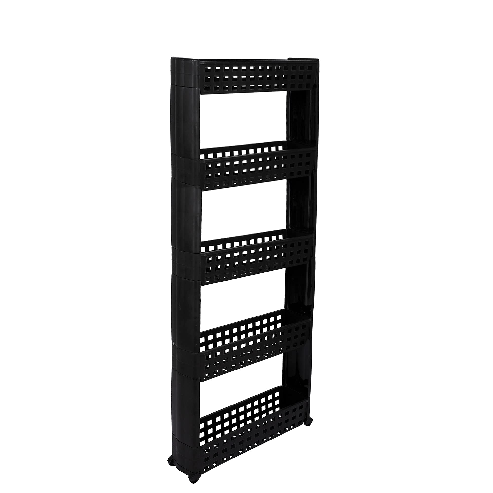 Navrang Multipurpose Plastic Rack And Shelves For Kitchen & Office Use, 5 Tier Basket For Home Super Sturdy Organiser Storage, B